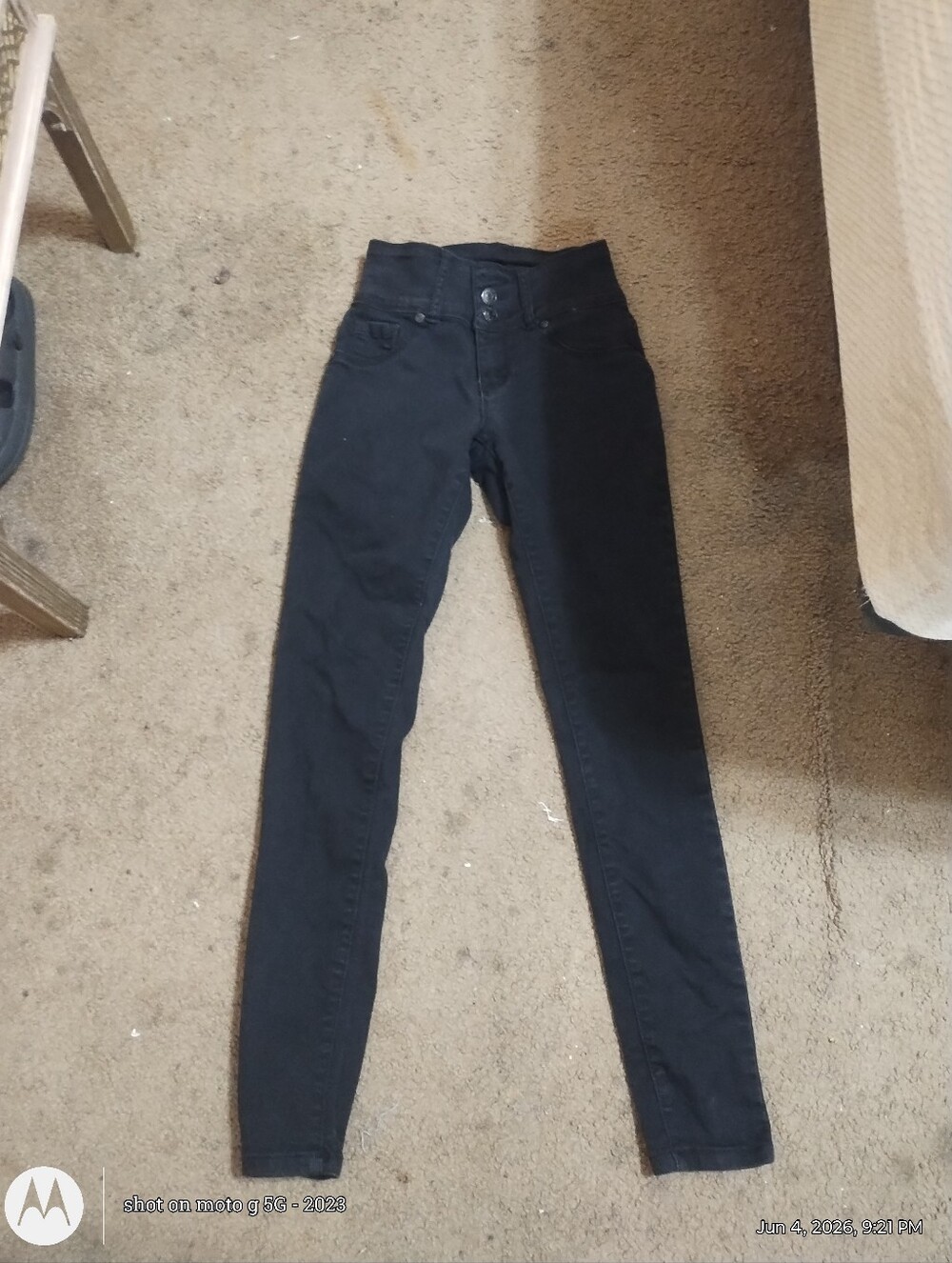 Black Skinny Jeans for Women - High Waist